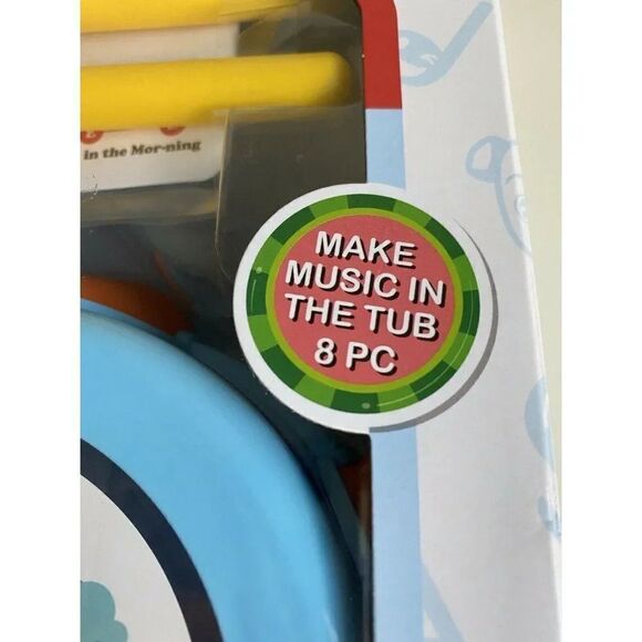 COCOMELON MUSICAL Tub Tunes Play Set Drum Water Whistle Wash Musical Notes NEW - Picture 6 of 10